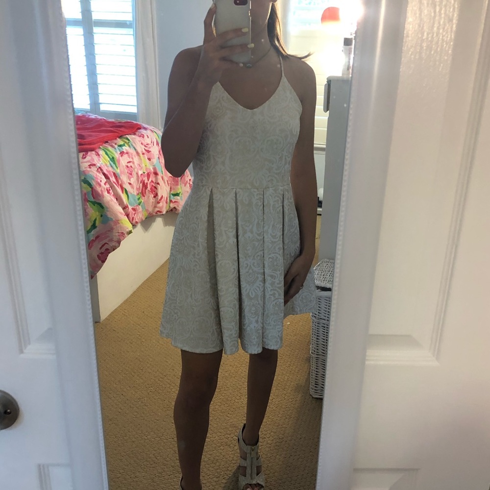 White and gold dress